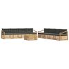 vidaXL Ensemble de canap&eacute;s d'ext&eacute;rieur 9 pc Blanc et anthracite