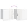vidaXL Meuble bas de cuisine Lucca blanc bois d'ing&eacute;nierie