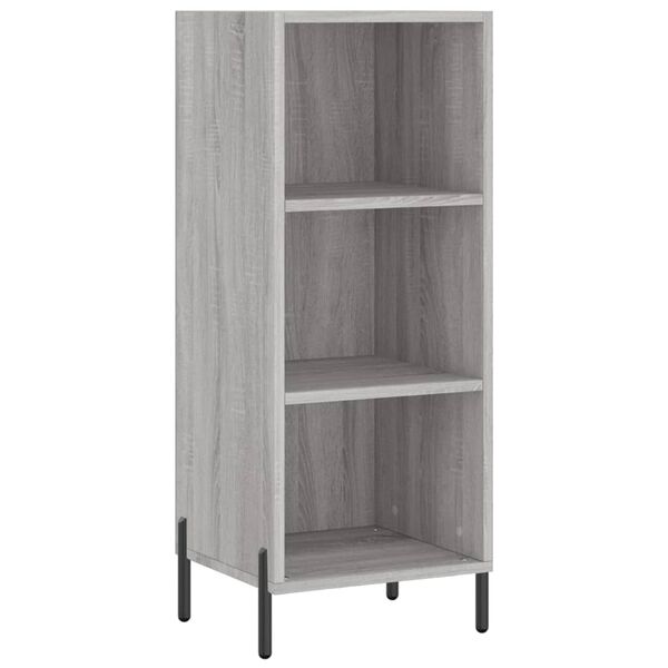 vidaXL Buffet sonoma gris 34,5x32,5x90 cm bois d'ing&eacute;nierie
