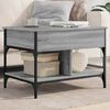 vidaXL Table basse sonoma gris 70x50x50 cm bois d'ing&eacute;nierie et m&eacute;tal