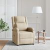 vidaXL Fauteuil de massage Cr&egrave;me Tissu