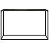 vidaXL Table console Noir 120x35x75 cm Verre tremp&eacute;