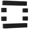 vidaXL Ensemble meuble TV 10 pcs 180 x 30 x 30 cm Ch&ecirc;ne noir