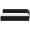 vidaXL Cadre de lit d'angle avec matelas 2 pcs Noir Velours