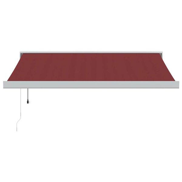 vidaXL Auvent r&eacute;tractable automatique bordeaux 350x250 cm