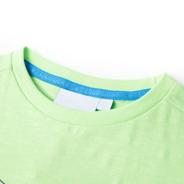 T-shirt pour enfants vert n&eacute;on 104