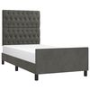 vidaXL Cadre de lit sans matelas gris fonc&eacute; 90x190 cm velours