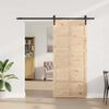 vidaXL Porte coulissante Marron 100 x 208 cm Bois de pin massif