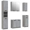 vidaXL Meubles de salle de bain 5 pcs Sonoma gris Bois d'ing&eacute;nierie