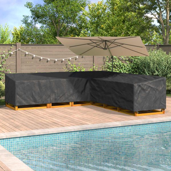 vidaXL Housse pour meubles Noir 300 x 300 x 80 cm Tissu Oxford 600D