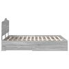 vidaXL Cadre de lit Gris Sonoma 160 x 200 cm Bois d'ing&eacute;nierie