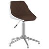 vidaXL Chaises &agrave; manger pivotantes lot de 4 marron et blanc similicuir
