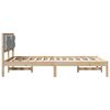vidaXL Cadre de lit Gris clair 150 x 200 cm Pin massif
