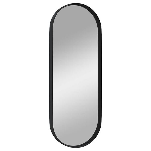 vidaXL Miroir mural Noir 15x40 cm Ovale