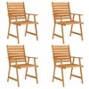 vidaXL Ensemble &agrave; manger de jardin 5 pcs Bois d'acacia solide