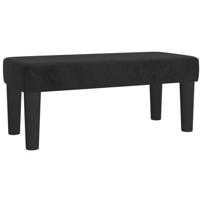 vidaXL Sommier à lattes de lit avec matelas noir 120x190 cm velours