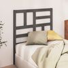 vidaXL T&ecirc;te de lit Gris 81x4x104 cm Bois massif de pin