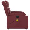 vidaXL Fauteuil de massage inclinable &eacute;lectrique rouge bordeaux
