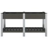vidaXL Lit sur&eacute;lev&eacute; de jardin avec &eacute;tag&egrave;re Gris 150x50x75 cm WPC