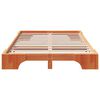vidaXL Cadre de lit Brun cire 135 x 190 cm Pin massif