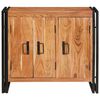 vidaXL Buffet avec portes Marron Bois d'acacia massif et m&eacute;tal