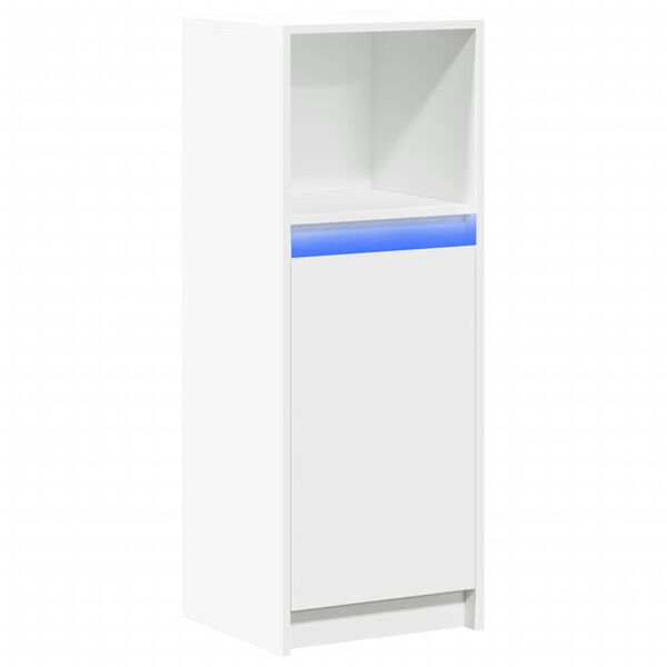 vidaXL Buffet avec LED blanc 38x34x100 cm bois d'ingénierie