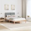 vidaXL Cadre de lit Gris clair 120 x 200 cm Pin massif