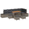 vidaXL Ensemble de canap&eacute; de jardin 10 pc 9-Nombre de places Gris