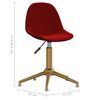 vidaXL Chaises &agrave; manger pivotantes lot de 4 Rouge bordeaux Velours