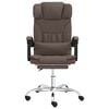 vidaXL Fauteuil de massage inclinable de bureau Marron Similicuir