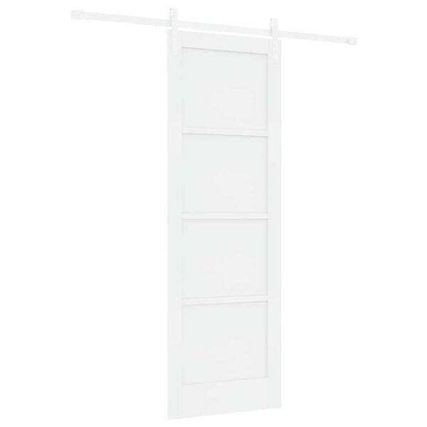 vidaXL Porte coulissante Blanc 73,5 x 211 cm Pin massif