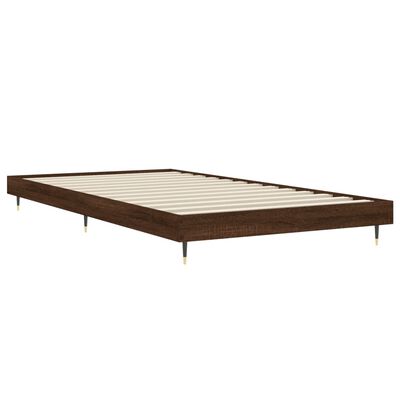 vidaXL Cadre de lit sans matelas chêne marron 90x200cm bois ingénierie