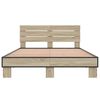 vidaXL Cadre de lit sans matelas ch&ecirc;ne sonoma 135x190 cm