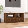 vidaXL Meuble TV ch&ecirc;ne marron 93x35,5x45 cm bois d'ing&eacute;nierie