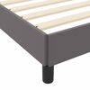 vidaXL Cadre de lit avec matelas Gris 200 x 200 cm tissu