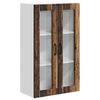 vidaXL Cabinet en verre mural LUCCA Bois ancien 60 x 31 x 100 cm