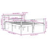 vidaXL Lit bibliothèque sans matelas 120x200 cm bois de pin massif