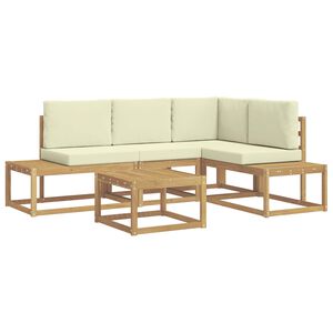 vidaXL Ensemble de canap&eacute;s d'ext&eacute;rieur 4 Pi&egrave;ce Blanc et cr&egrave;me