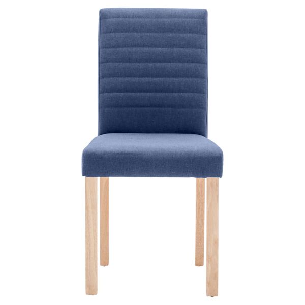 vidaXL Chaises &agrave; manger lot de 6 bleu tissu