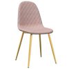 vidaXL Chaises &agrave; manger lot de 6 rose velours