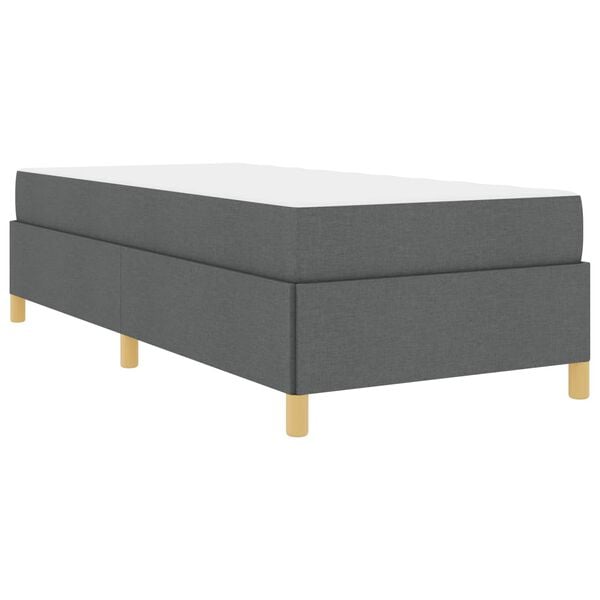 vidaXL Cadre de lit avec matelas Gris fonc&eacute; 80 x 200 cm tissu