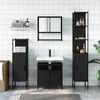vidaXL Ensemble de meubles salle de bain 4 pcs noir bois d'ing&eacute;nierie