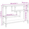 vidaXL Table console ch&ecirc;ne fum&eacute; 100x30x75 cm bois d'ing&eacute;nierie