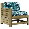 vidaXL Salon de jardin 8 pcs avec coussins bois de pin impr&eacute;gn&eacute;