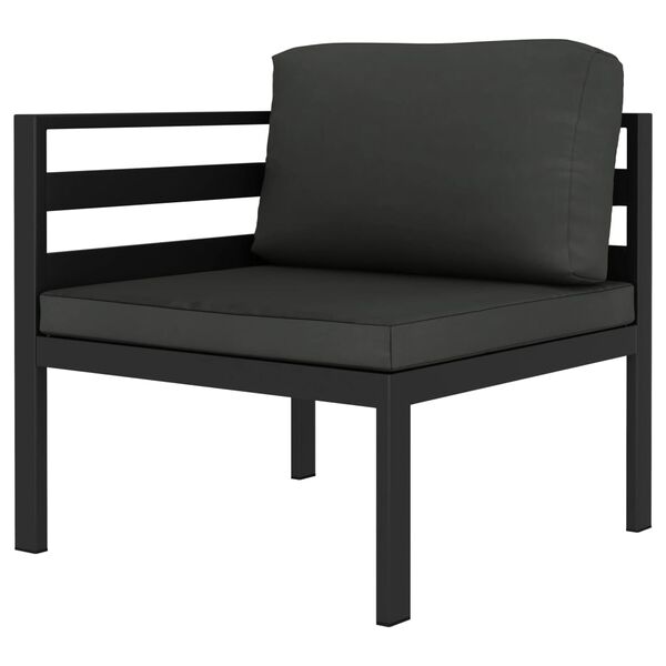 vidaXL Salon de jardin 2 pcs avec coussins Aluminium Anthracite