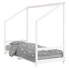 vidaXL Cadre de lit pour enfants blanc 80x200 cm bois de pin massif
