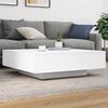 vidaXL Table basse blanc 100x100x31 cm bois d'ing&eacute;nierie