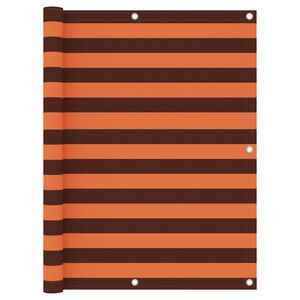 vidaXL &Eacute;cran de balcon Orange et marron 120x500 cm Tissu Oxford