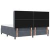 vidaXL Lit &agrave; ressorts avec matelas Gris fonc&eacute; 200 x 200 cm Velours