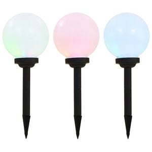 vidaXL Lampe LED sph&eacute;rique solaire d'ext&eacute;rieur 3 pcs 20 cm RVB